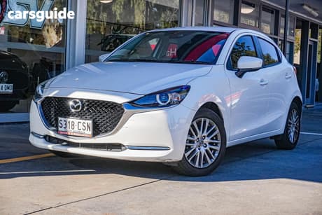 White 2022 Mazda 2 Hatchback G15 Evolve