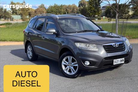 Grey 2010 Hyundai Santa FE Wagon Highlander Crdi (4X4)