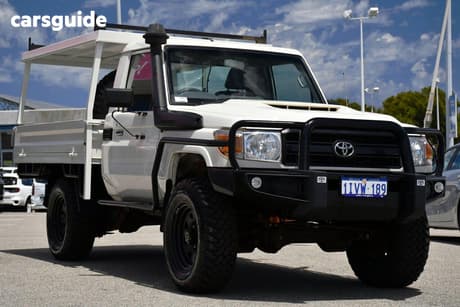 White 2020 Toyota Landcruiser Cab Chassis Workmate