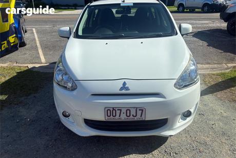 White 2013 Mitsubishi Mirage Hatchback Ls
