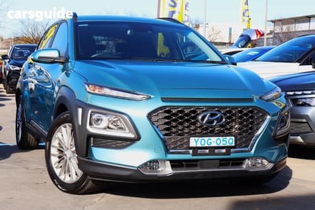 Blue 2020 Hyundai Kona Wagon Elite (Awd)
