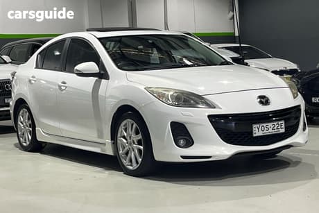 White 2012 Mazda 3 Sedan Sp25