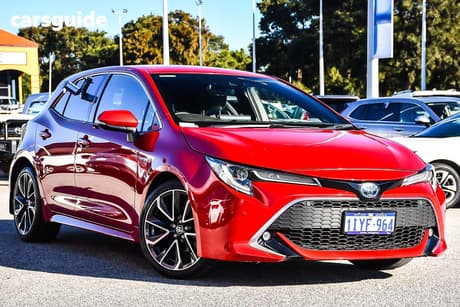 Red 2020 Toyota Corolla Hatchback Zr (Hybrid)