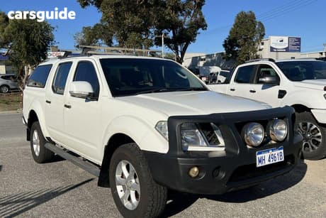 White 2012 Nissan Navara Dual Cab Pick-up St (4X4)