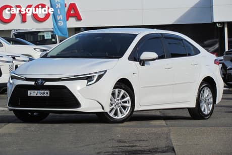 White 2025 Toyota Corolla Sedan Ascent Sport Hev