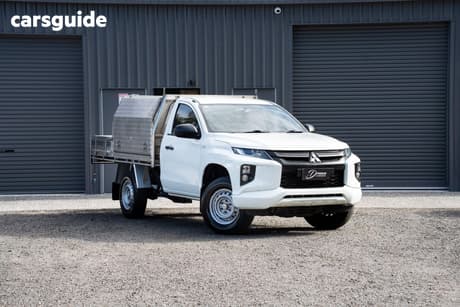 White 2021 Mitsubishi Triton Ute Tray MR MY22 GLX CAB CHASSIS SINGLE CAB 2DR SPTS AUTO 6SP 1145KG 2.4DT