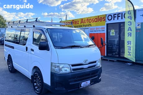 White 2012 Toyota HiAce Commercial