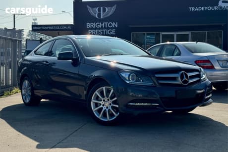 Grey 2013 Mercedes-Benz C180 Coupe Be