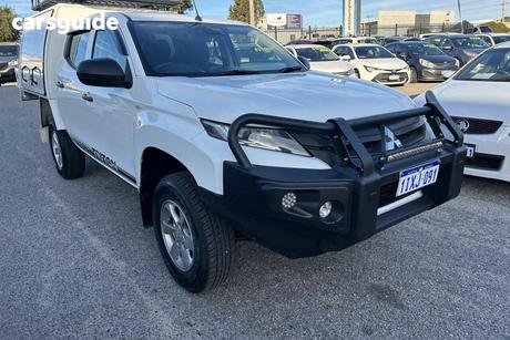 White 2019 Mitsubishi Triton Double Cab Chassis Glx Adas (4X4)
