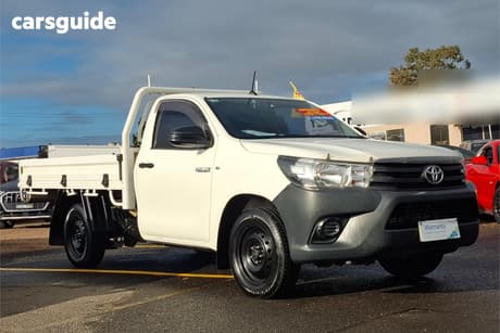 White 2015 Toyota Hilux Cab Chassis Workmate