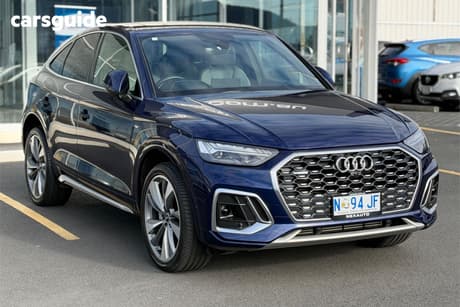 Blue 2021 Audi Q5 Sportback 45 Tfsi Quattro S Line Mhev