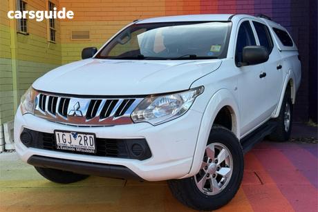 White 2015 Mitsubishi Triton Dual Cab Utility Glx (4X4)