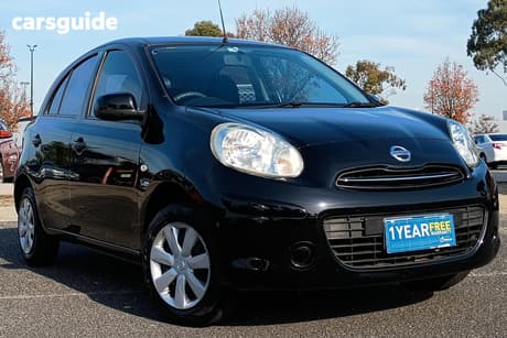 Black 2010 Nissan Micra Hatchback St