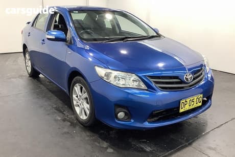 Blue 2011 Toyota Corolla Sedan Ascent
