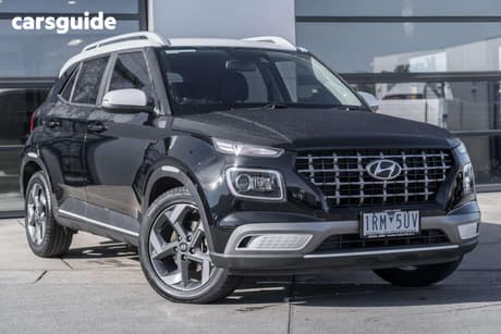 Black 2020 Hyundai Venue Wagon Elite (Grey Interior)