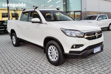 White 2021 Ssangyong Musso Crew Cab Utility Elx