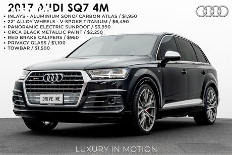 Black 2017 Audi SQ7 Wagon 4.0 Tdi V8 Quattro