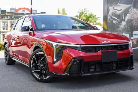 Red 2025 Kia K4 Sedan Gt-Line