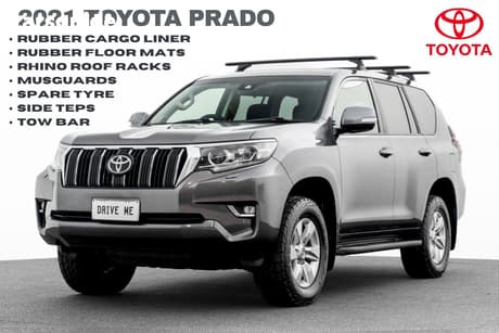 Grey 2021 Toyota Landcruiser Prado Wagon Gxl