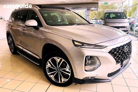 Silver 2020 Hyundai Santa FE Wagon Highlander Crdi Blk-Bge (Awd)