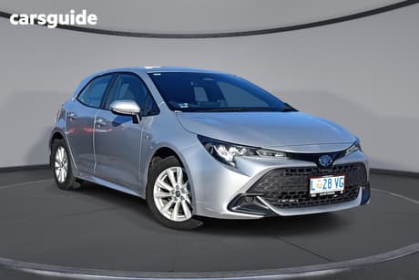 Silver 2024 Toyota Corolla Hatchback Ascent Sport Hybrid