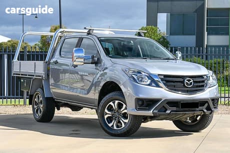 Silver 2019 Mazda BT-50 Dual Cab Chassis Xt (4X4) (5Yr)
