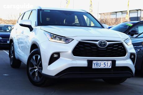 White 2022 Toyota Kluger Wagon Gxl Hybrid Awd