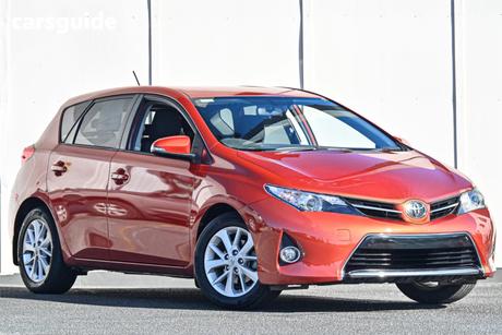 Orange 2013 Toyota Corolla Hatchback Ascent Sport