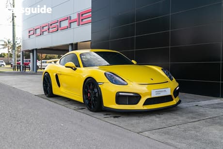 Yellow 2016 Porsche Cayman Coupe Gt4