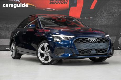 Blue 2022 Audi A3 Sedan 35 Tfsi Mhev