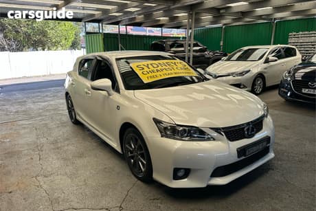 White 2012 Lexus CT200H Hatchback F Sport