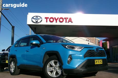 Blue 2020 Toyota RAV4 Wagon Gx Awd Hybrid