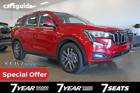 Red 2025 Mahindra XUV700 Wagon Ax7L