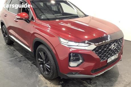 Red 2018 Hyundai Santa FE Wagon Highlander Crdi Satin Awd