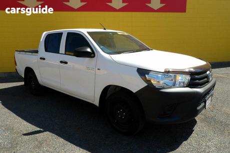 White 2019 Toyota Hilux Double Cab Pick Up Workmate