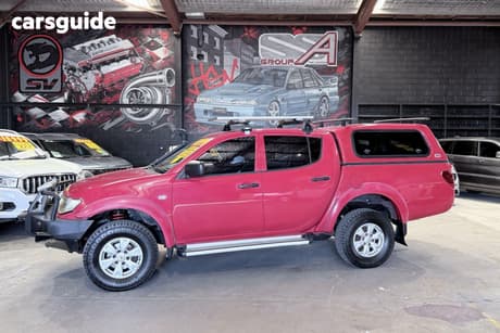 Red 2015 Mitsubishi Triton Double Cab Utility Glx (4X4)