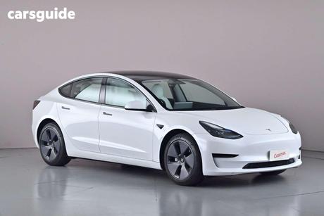 White 2022 Tesla Model 3 Sedan Rear-Wheel Drive