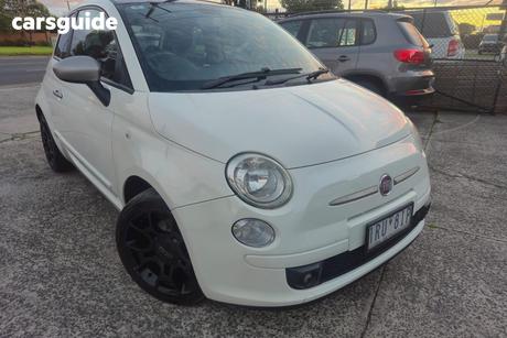 White 2012 Fiat 500 Hatchback Twin Air