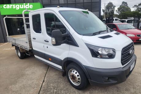 White 2017 Ford Transit Dual Cab Chassis 470E Lwb