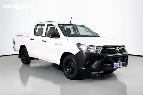 White 2016 Toyota Hilux Dual Cab Utility Workmate