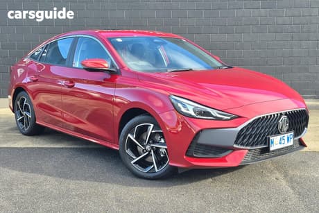 Red 2025 MG MG5 Sedan Essence