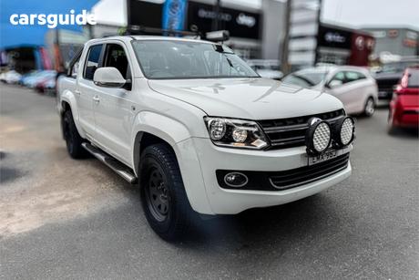 White 2013 Volkswagen Amarok Dual Cab Utility Tdi400 Highline (4X4)