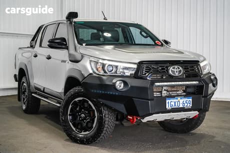 White 2019 Toyota Hilux Double Cab Pick Up Rugged X (4X4)