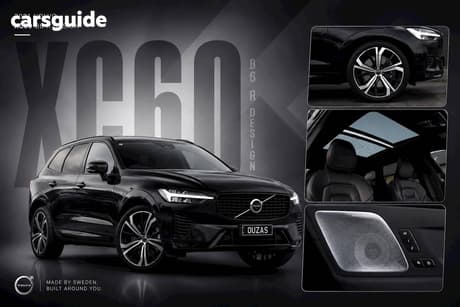 Black 2021 Volvo XC60 Wagon B6 R-Design Mhev