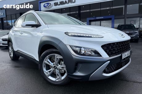 White 2022 Hyundai Kona Wagon Elite (Fwd)