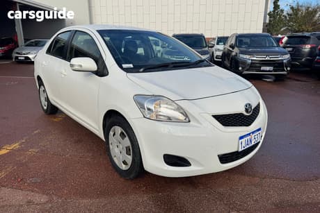 White 2012 Toyota Yaris Sedan Yrs