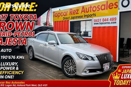Silver 2017 Toyota Crown Sedan Majesta (Hybrid)
