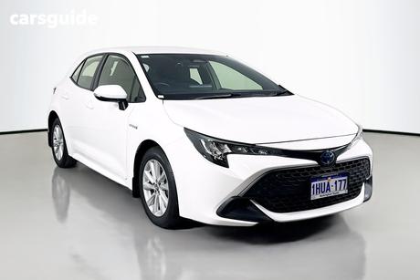 White 2022 Toyota Corolla Hatchback Ascent Sport Hybrid