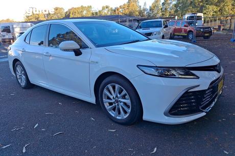 White 2023 Toyota Camry Sedan Ascent Hybrid