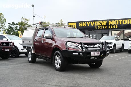 Red 2014 Isuzu D-MAX Crew Cab Utility Ls-U Hi-Ride (4X4)